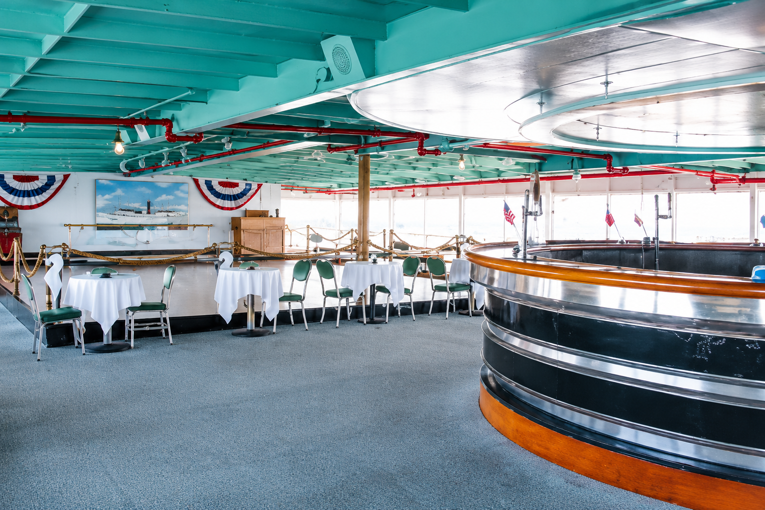 Volunteer aboard the Milwaukee Clipper