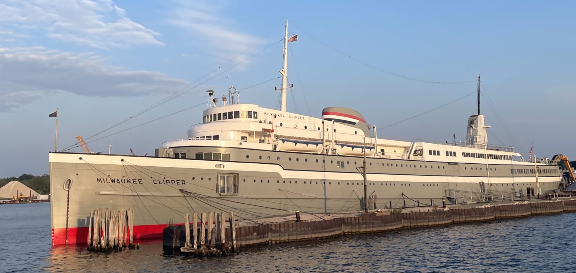 Clipper at dock in Muskegon
