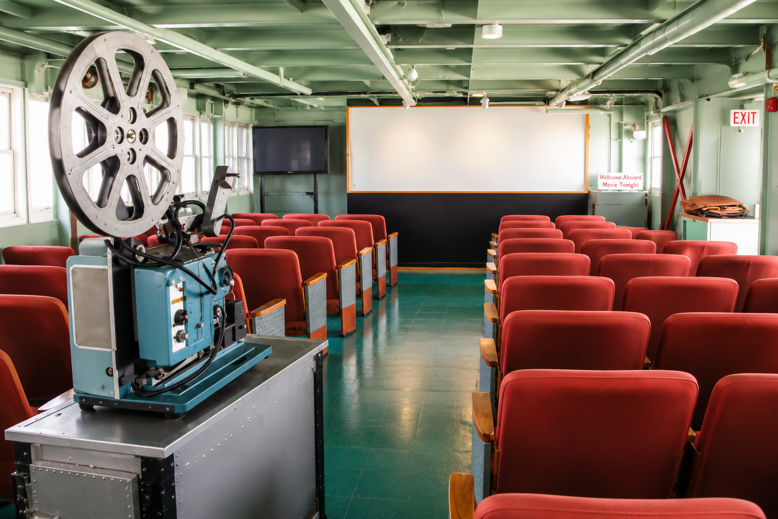 Theater aboard the S.S. Milwaukee Clipper