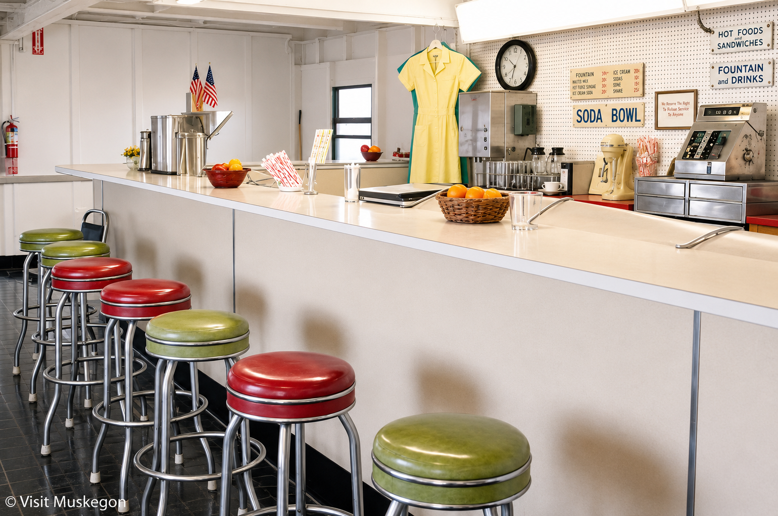 The Soda Bowl aboard the S.S. Milwaukee Clipper