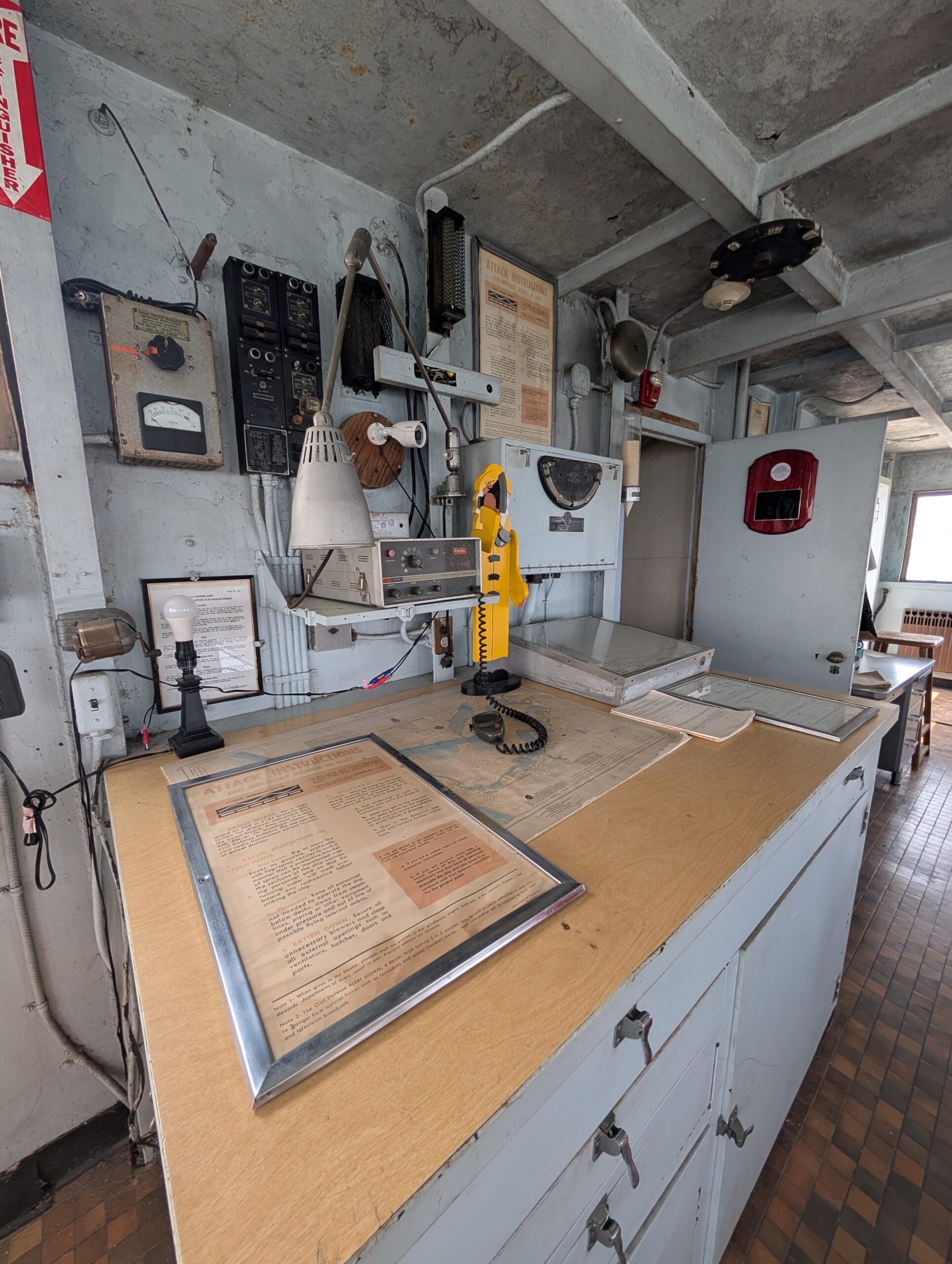 the mapping and navigation table aboard the clipper